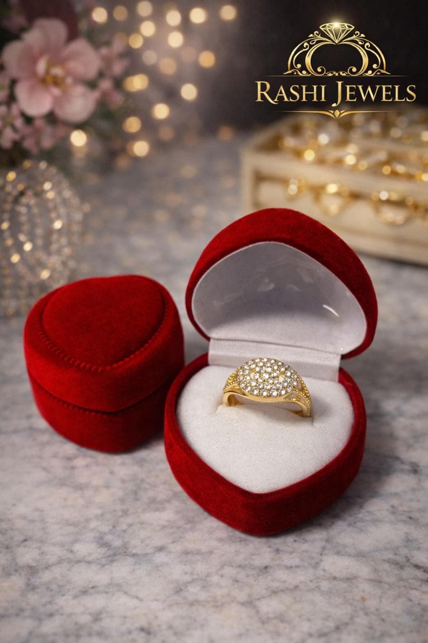 Crystal Pavé Dome Ring — image 1