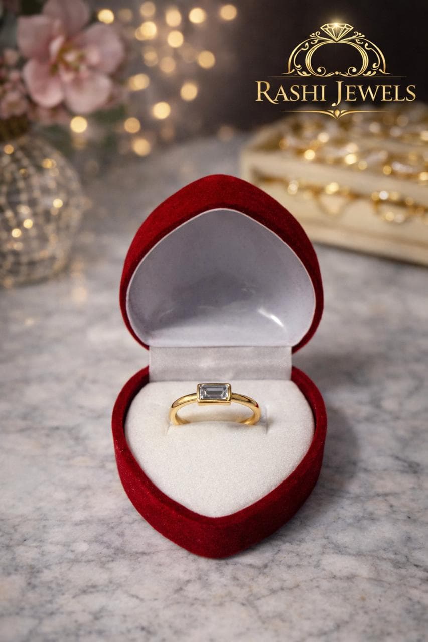 Emerald-Cut Crystal Ring — image 1