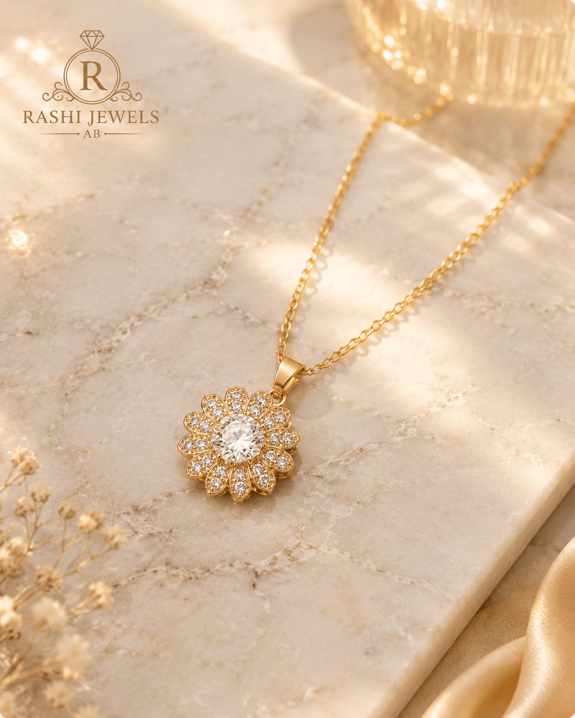 Sunflower Necklace for Women