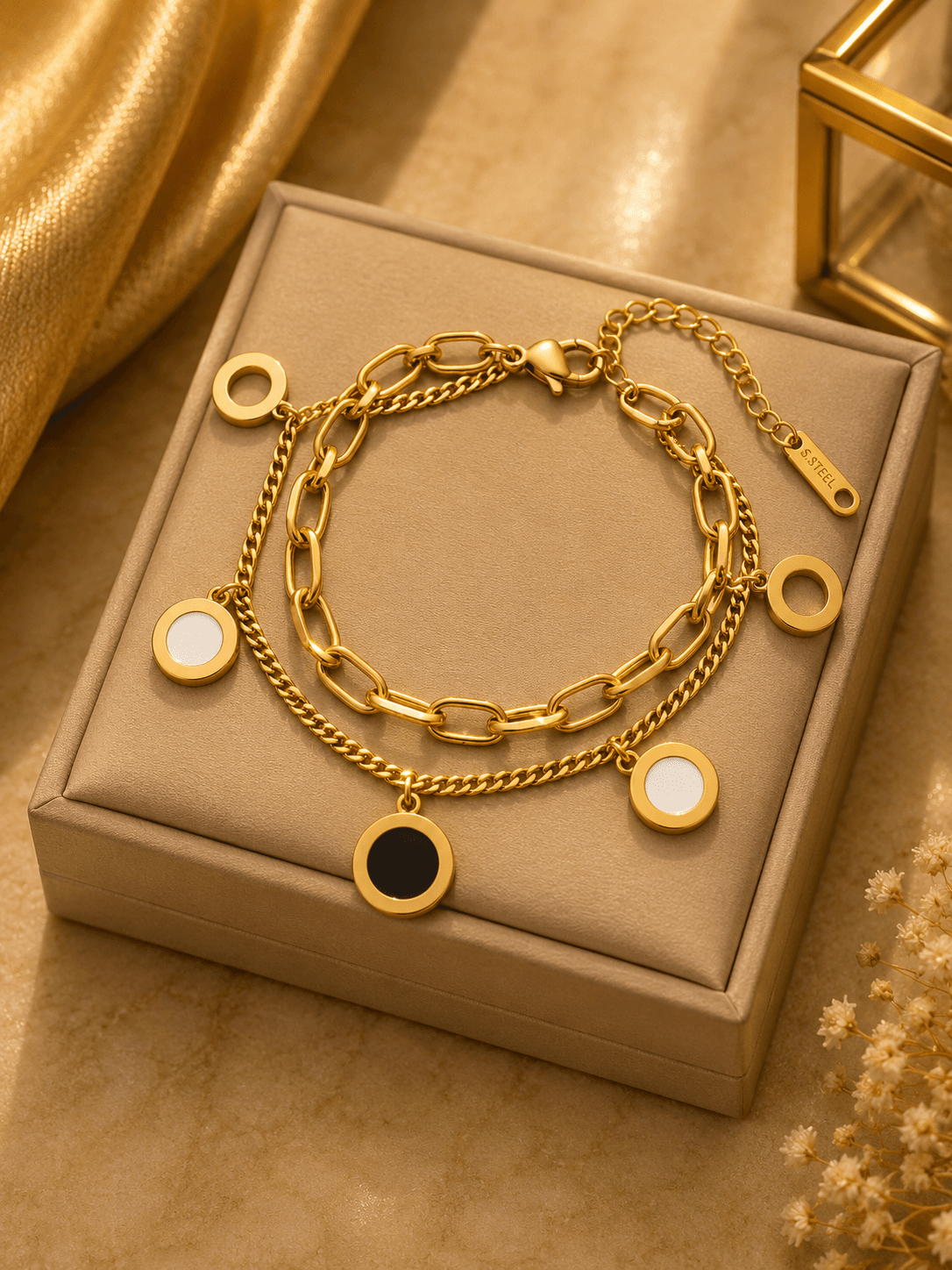 Stainless Steel Lobster Trigger Clasp Closure Bracelets — image 1