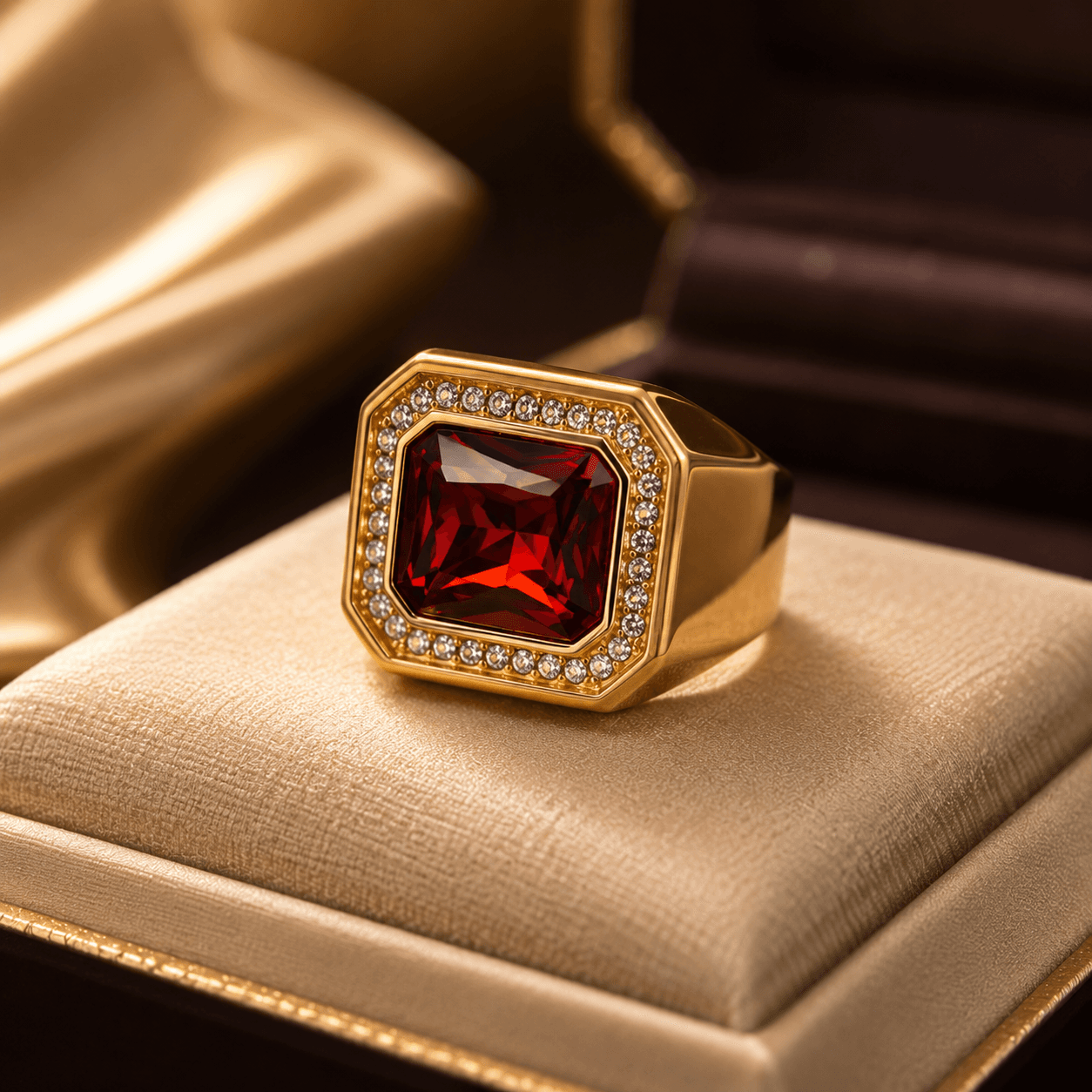 Gold Men Signet Rings — image 1
