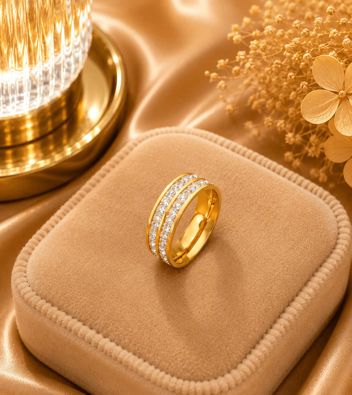 18K Gold Plated Solid Color ring — image 1