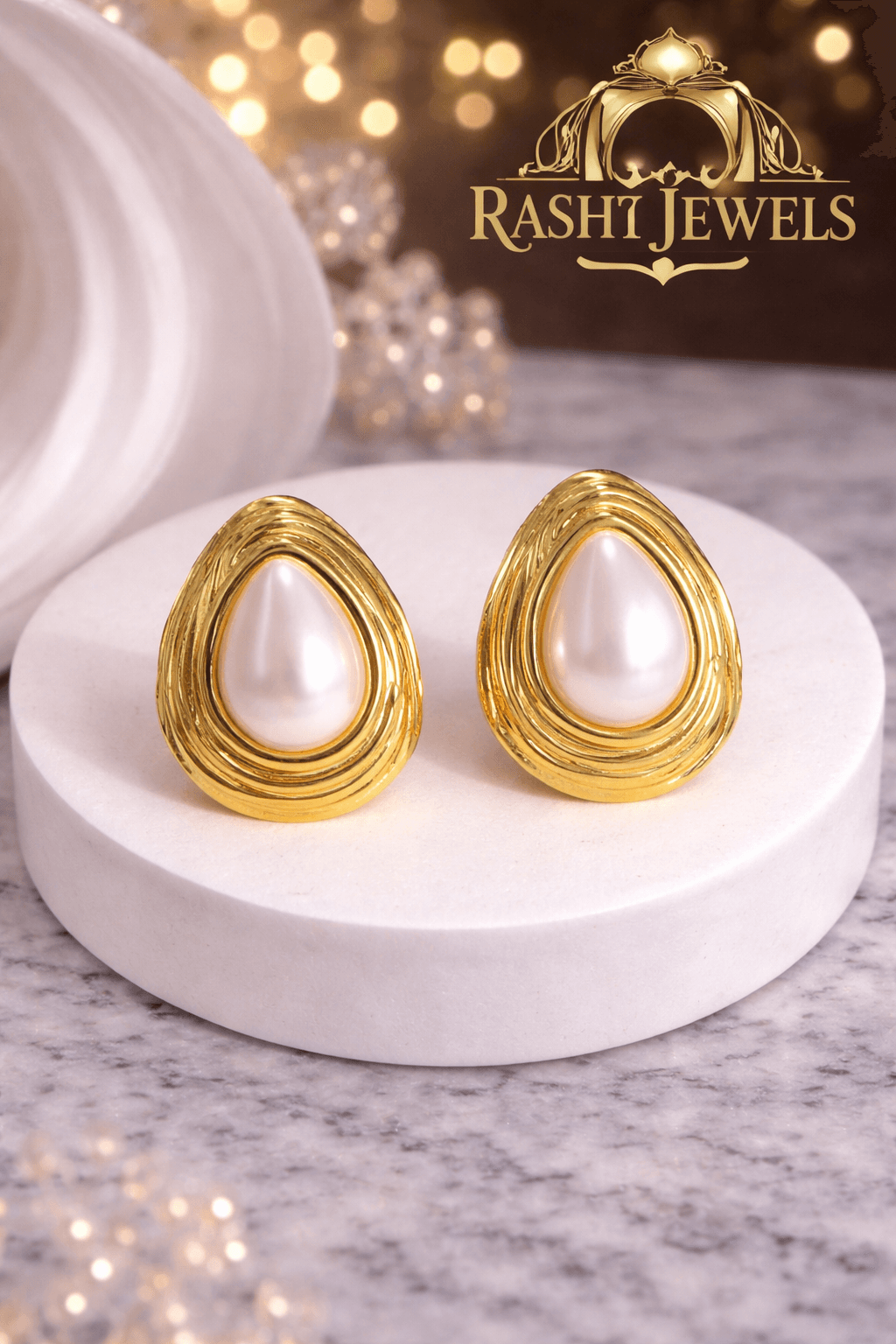 18K Gold Plated Water Droplets