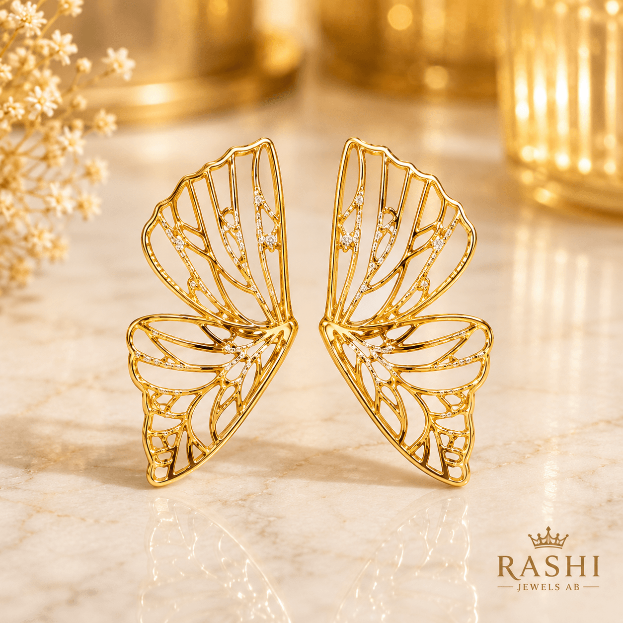 Butterfly Plating Earrings — image 1
