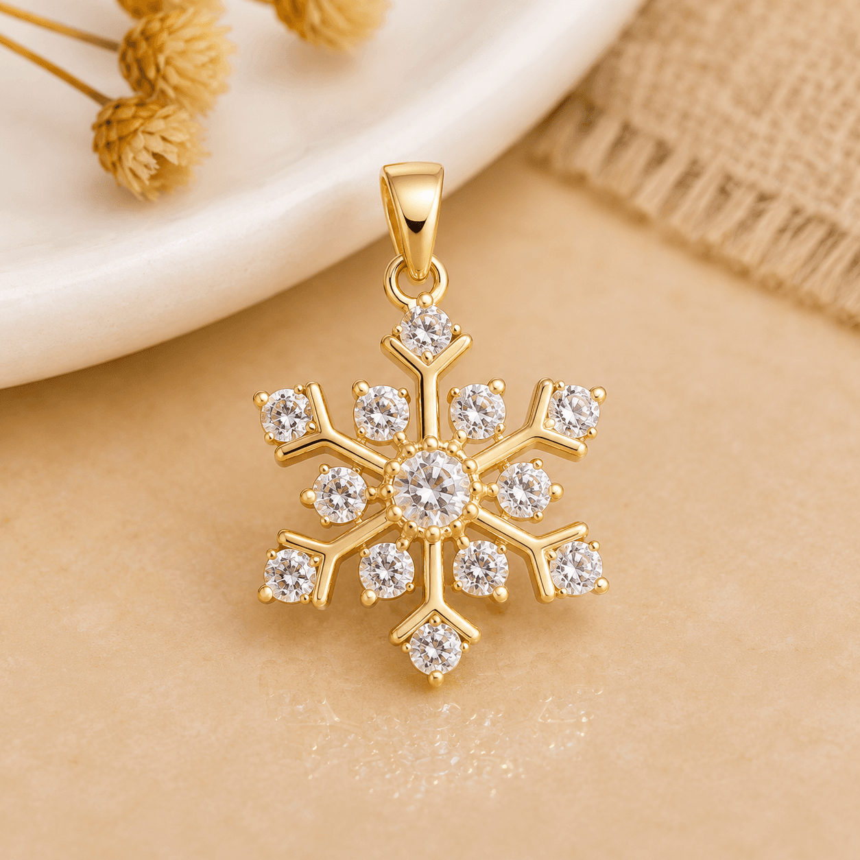 Exquisite Zircon Christmas Pendant